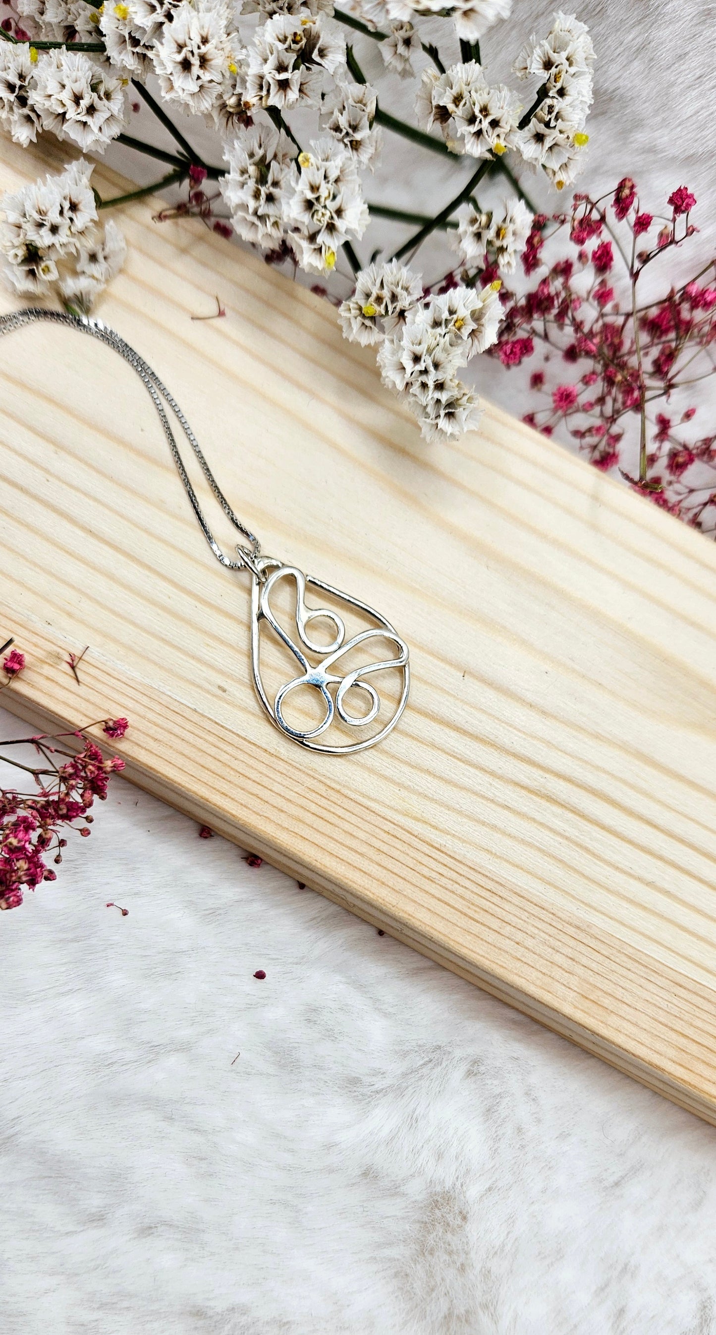 Collier - Yoga Symbol méditation (Argent 925)