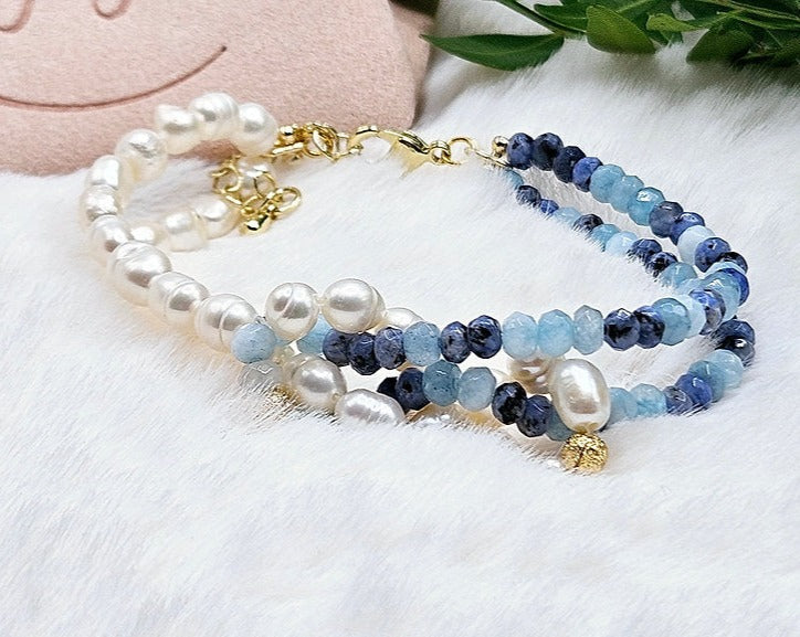 Bracelet - Lapis § Aigue-Marine